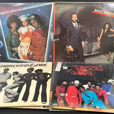 LOT 186: Big Lot of Vintage Vinyl Records - R&B, Soul, Disco - Donna Summer, Kool & the Gang and More