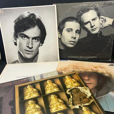LOT 190: Vintage Vinyl Records - James Taylor, Simon & Garfunkle, Cat Stevens, Carole King