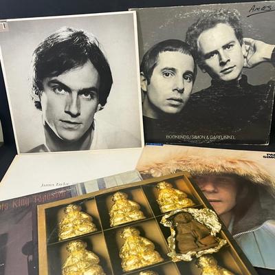 LOT 190: Vintage Vinyl Records - James Taylor, Simon & Garfunkle, Cat Stevens, Carole King