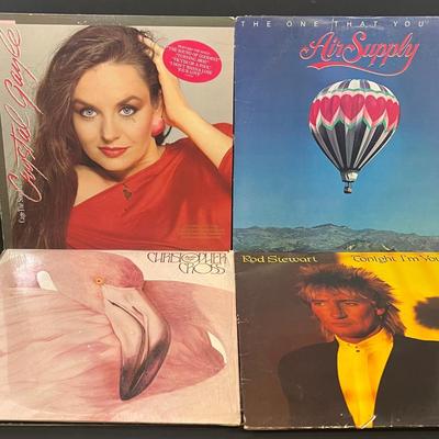 LOT 193: Vintage Vinyl Records - Rod Stewart, REO Speedwagon, Toto and More