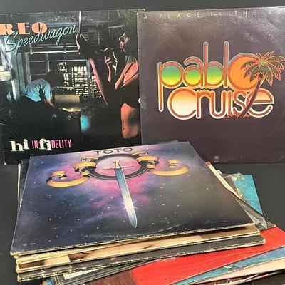 LOT 193: Vintage Vinyl Records - Rod Stewart, REO Speedwagon, Toto and More