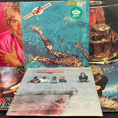 LOT 193: Vintage Vinyl Records - Rod Stewart, REO Speedwagon, Toto and More
