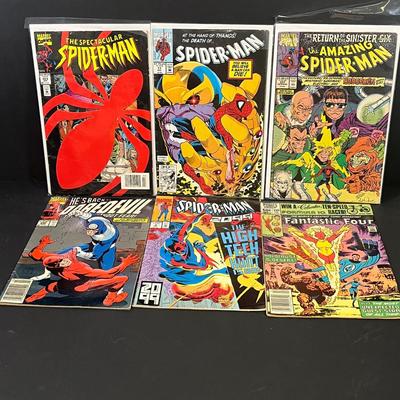 LOT 195: Vintage Marvel Comic Books - X-Men, Wolverine, Spider-Man including 2006 Newspaper Reprints