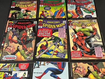LOT 195: Vintage Marvel Comic Books - X-Men, Wolverine, Spider-Man including 2006 Newspaper Reprints