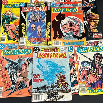 LOT 196: Big Lot of Vintage DC Warlord Comic Books