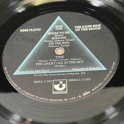 LOT 197: Vintage Pink Floyd Vinyl Records - Dark Side of the Moon, Wish You Were Here