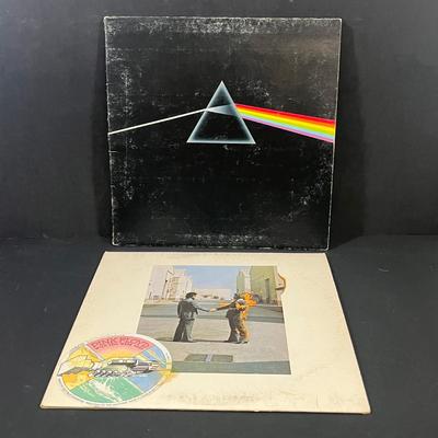 LOT 197: Vintage Pink Floyd Vinyl Records - Dark Side of the Moon, Wish You Were Here