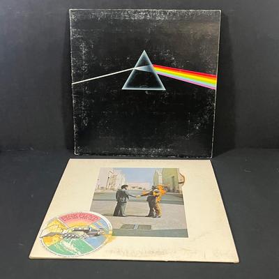 LOT 197: Vintage Pink Floyd Vinyl Records - Dark Side of the Moon, Wish You Were Here