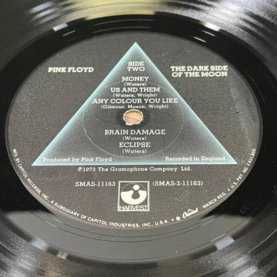 LOT 197: Vintage Pink Floyd Vinyl Records - Dark Side of the Moon, Wish You Were Here