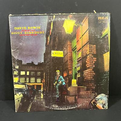 LOT 198: Queen and David Bowie Vintage Vinyl Records