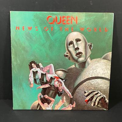 LOT 198: Queen and David Bowie Vintage Vinyl Records