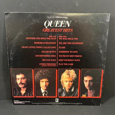 LOT 198: Queen and David Bowie Vintage Vinyl Records