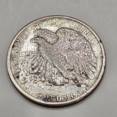 LOT 213J: Two 90% Silver Walking Liberty Half Dollars - 1941 and 1943 + 1853 Large Cent Coin