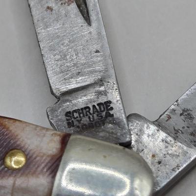 LOT 217J: Puma Skinner with Certificate of Guarantee, Edge Mark Ranger Knife, and Old Timer Pocket Knife