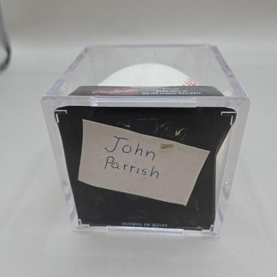 LOT 218: Tim Byrdak, John Parrish, and Mike DeJean Signed Baseballs/ No COA