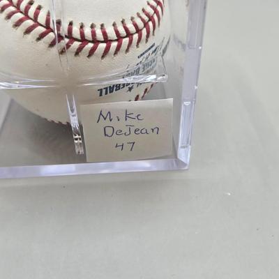 LOT 218: Tim Byrdak, John Parrish, and Mike DeJean Signed Baseballs/ No COA