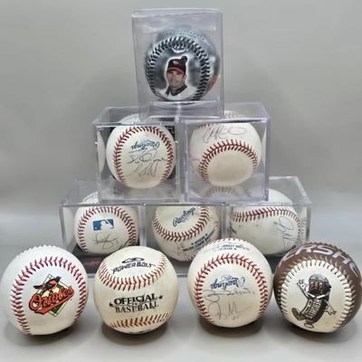 LOT 220: Variety of Signed Baseballs, Hershey Baseball, and Orioles Baseball
