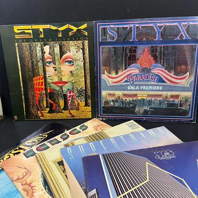 LOT 221: Vintage Vinyl Records - Styx, Yes and More