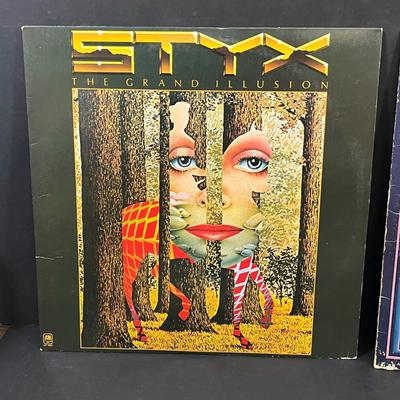 LOT 221: Vintage Vinyl Records - Styx, Yes and More