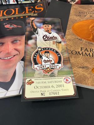 LOT 225: Baltimore Orioles / Cal Ripken Books and Collectibles