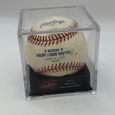 LOT 234: Rawlings Baseball signed by Daniel Cabrera, Bruce Chen, Jorge Julio & Eddie Rodriguez