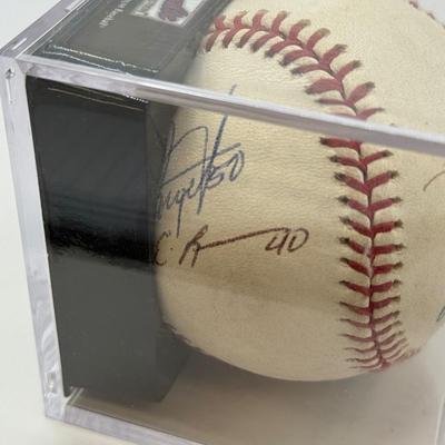 LOT 234: Rawlings Baseball signed by Daniel Cabrera, Bruce Chen, Jorge Julio & Eddie Rodriguez