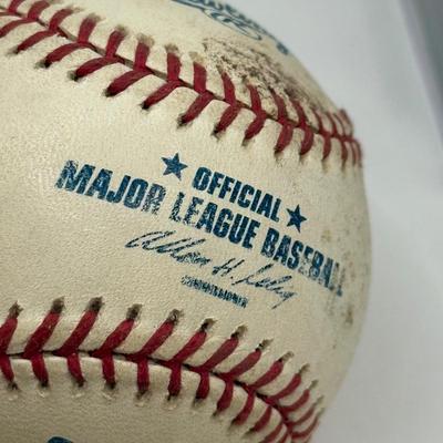 LOT 234: Rawlings Baseball signed by Daniel Cabrera, Bruce Chen, Jorge Julio & Eddie Rodriguez