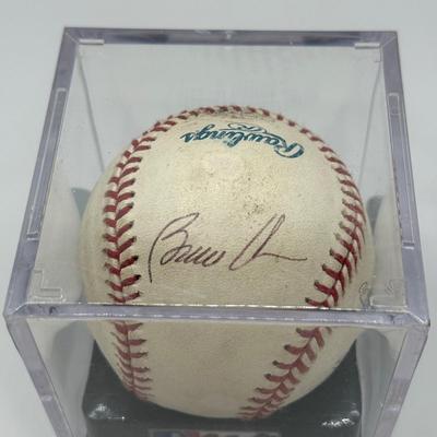 LOT 234: Rawlings Baseball signed by Daniel Cabrera, Bruce Chen, Jorge Julio & Eddie Rodriguez