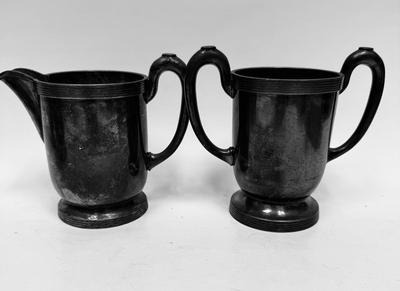 LOT of 2 Silver Plated Cream & Sugar Set WM Rogers & Sons, Rockford Quadruple Plate