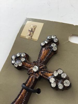 Wooden type cross candle decor