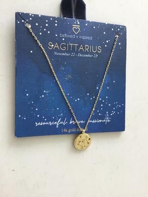 14k gold dipped zodiac sign necklace