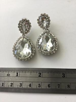 Beautiful rhinestone dangle fashion statement earrings