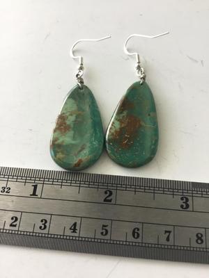 Beautiful stone type green earrings