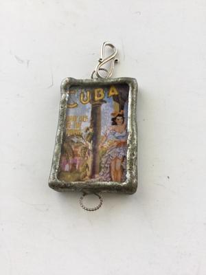 Cuba vintage necklace charm