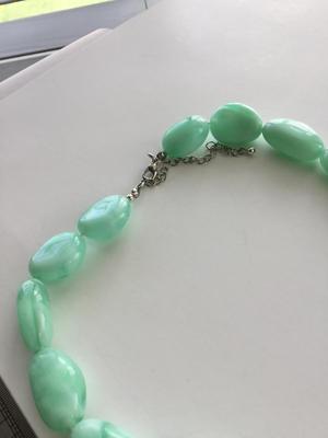 Beautiful mint colored statement necklace