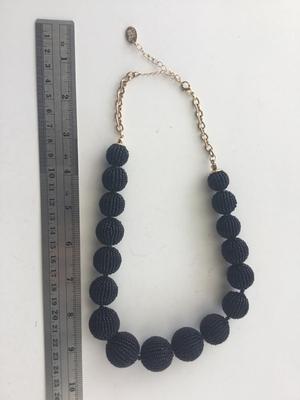 Time tru marked black statement necklace