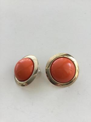 Unmarked statement beautiful orange earrings
