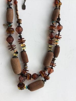 You and I marked two layer beaded unique necklaces