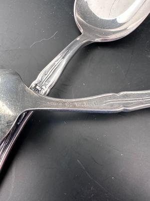 2 Antique W R Keystone 1908 CARNATION spoons