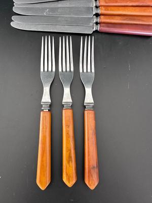 Bakelite Cutlery 10 pieces