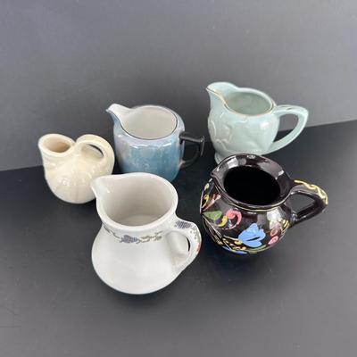 Lot of 5 Syrup Pitchers