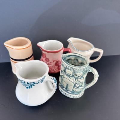 Lot of 5 Syrup Pitchers