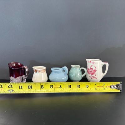 Lot of 5 Syrup Pitchers