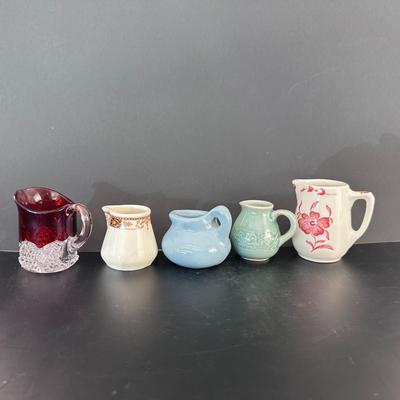Lot of 5 Syrup Pitchers