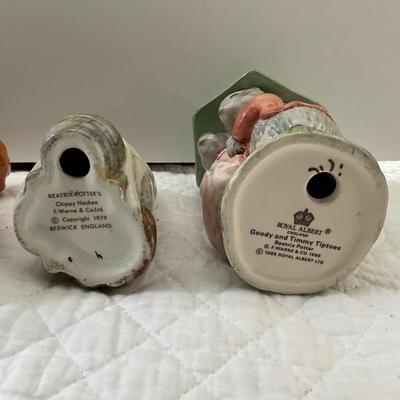 UBA1285 Lot of Four Beatrix Potter Squirrel Figurines