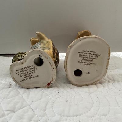 UBA1286 Lot of Four Beatrix Potter Turtle and Frog Figurines