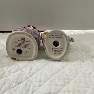 UBA1287 Lot of Four Beatrix Potter Beswick Pig Figurines