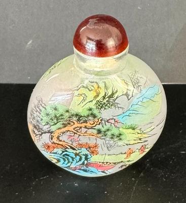 Antique glass snuff bottle