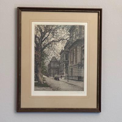 Framed Art - Etching of Univ. of Vienna