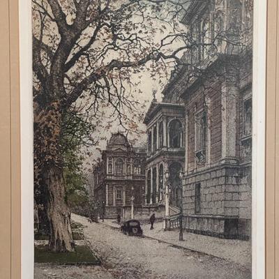 Framed Art - Etching of Univ. of Vienna